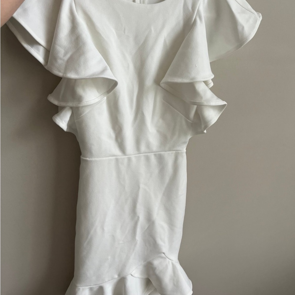 White Ruffle Dress - Picture 2 of 5